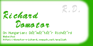richard domotor business card