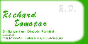 richard domotor business card